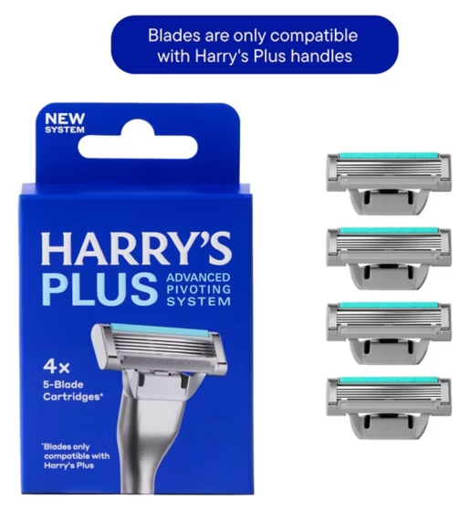 Harry's Plus Razor Blade Cartridges 4s