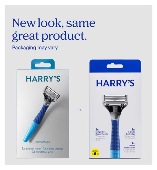 Harry’s Men’s 5 Blade Razor, Indigo Blue