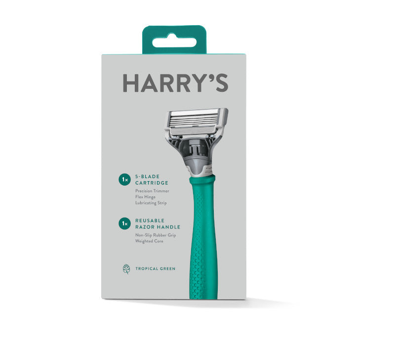 Harry's Truman Razor Handle + Blade | Tropical Green