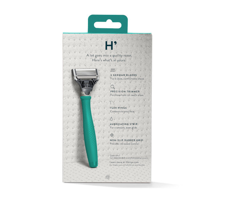 Harry's Truman Razor Handle + Blade | Tropical Green